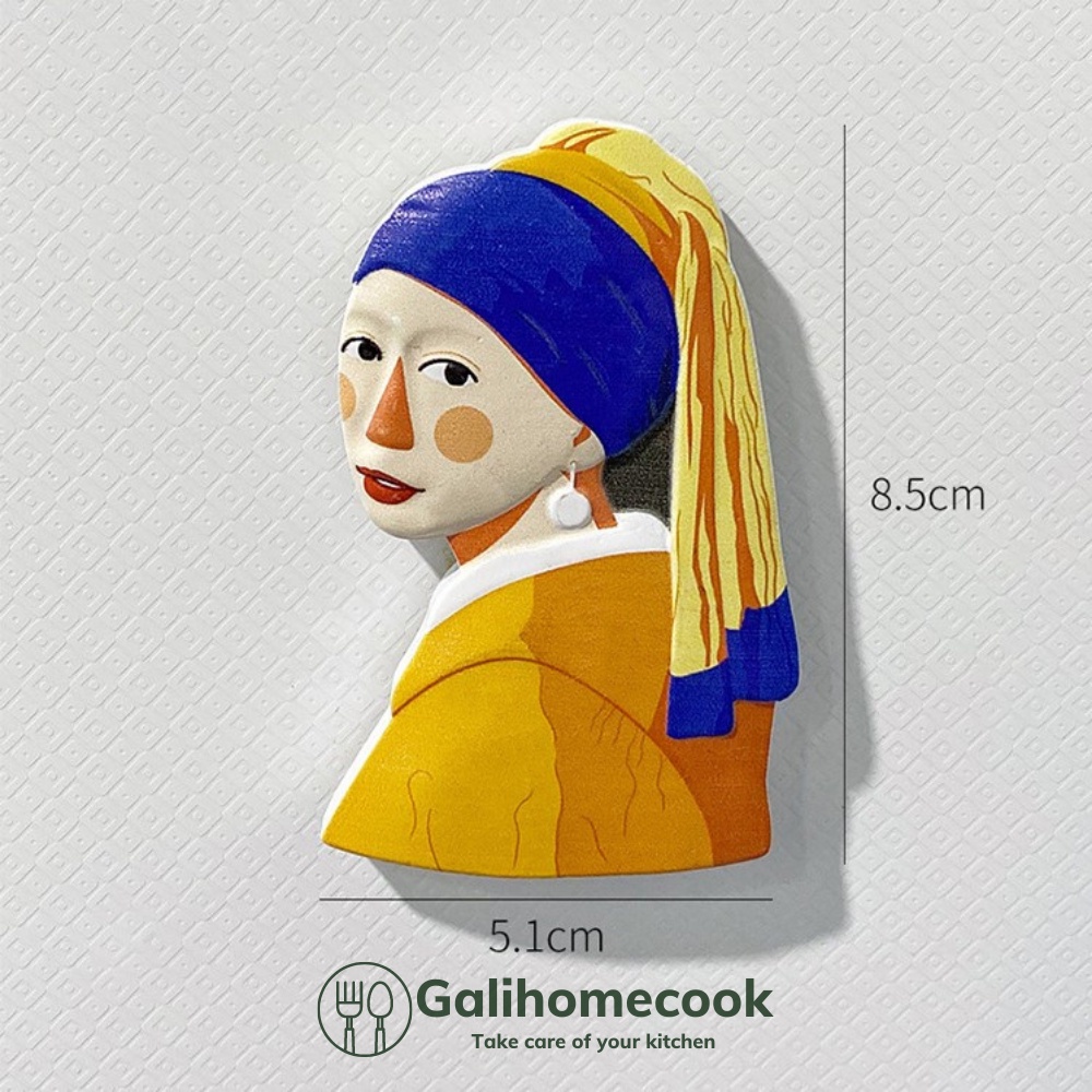 Nam châm hít dán dính trang trí tủ lạnh hình chân dung| Galihomecook