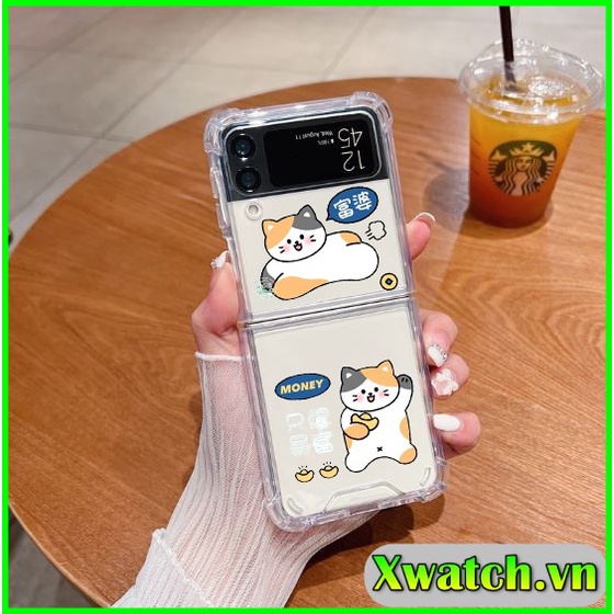 Ốp lưng dẻo in họa tiết Q2 cho Samsung Galaxy Z Flip4 5G / Z Flip 4 / Z Flip3 5G / Z Flip 3 bảo vệ 4 góc