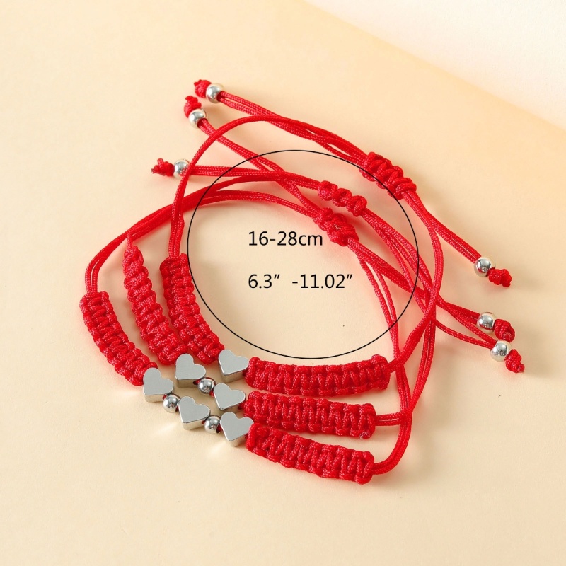 Set 3 Vòng Tay Tình Bạn Bện Dây Có Thể Điều Chỉnh Kích Cỡ