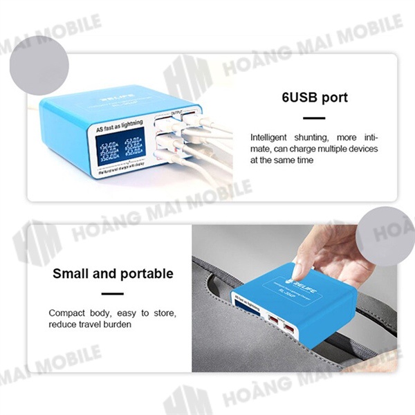 Sạc báo dòng Relife RL-304P hỗ trợ sạc nhanh