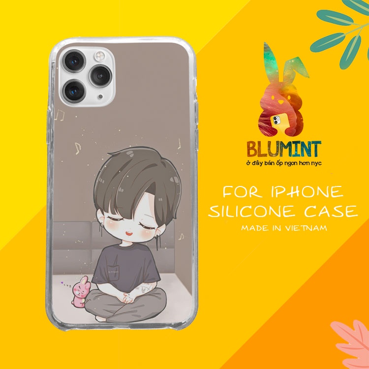 Ốp đt Jungkook và Cooky dễ thương cho iPhone12 promaxXS XR nữ 8plus mềm 7Plus X XR Xs Max 6 6s BLUBT