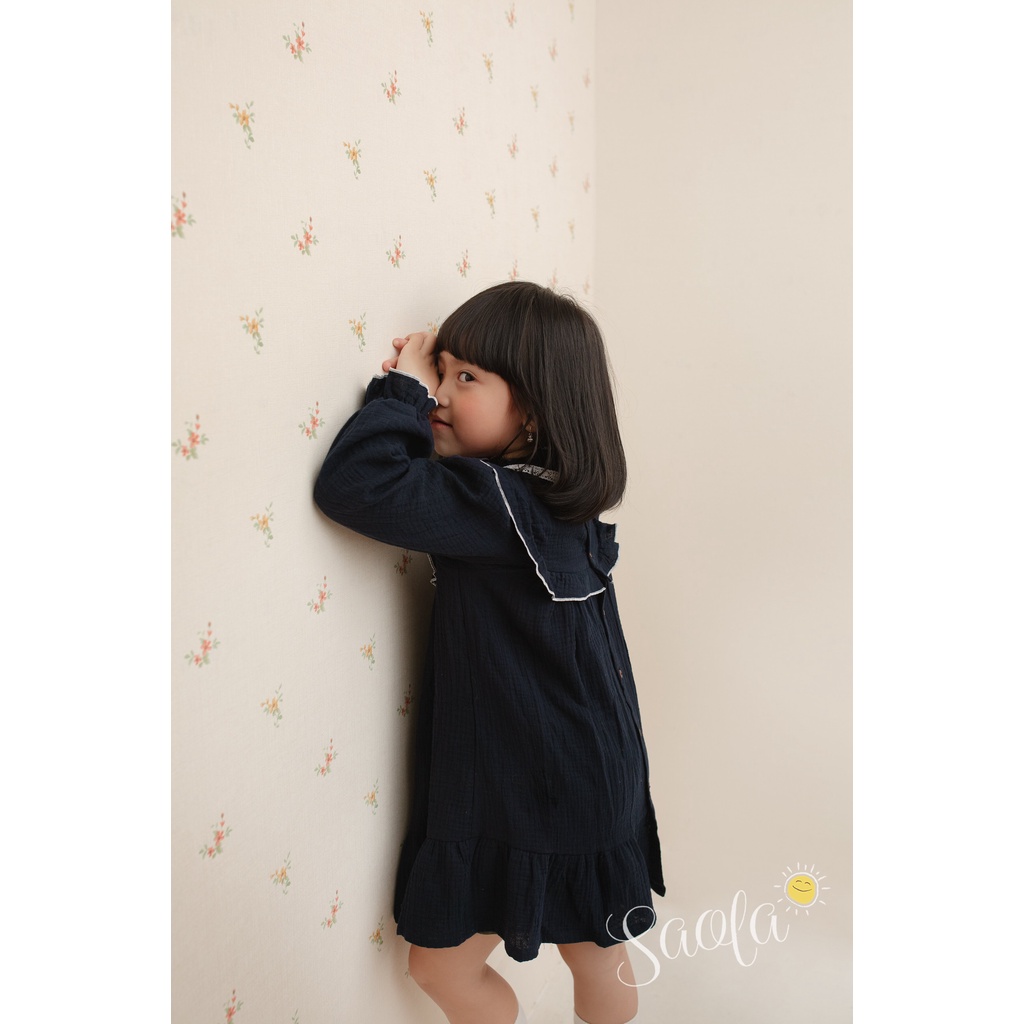 Đầm Giáng Sinh Cho Bé Gái Chất Liệu Muslin Phong Cách Hàn Quốc Từ 1-6 Tuổi - JENNIE DRESS- DRM003 - SAOLA KIDS CLOTHING