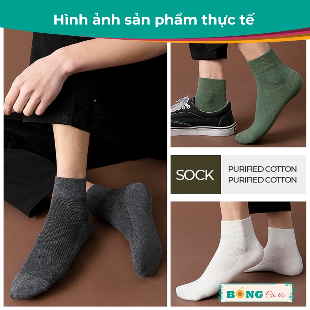 Tất nữ cổ ngắn nhiều màu chất cotton mềm mịn, co giãn 4 chiều phong cách Hàn Quốc TC30 - Vớ BÔNG Cài Tóc