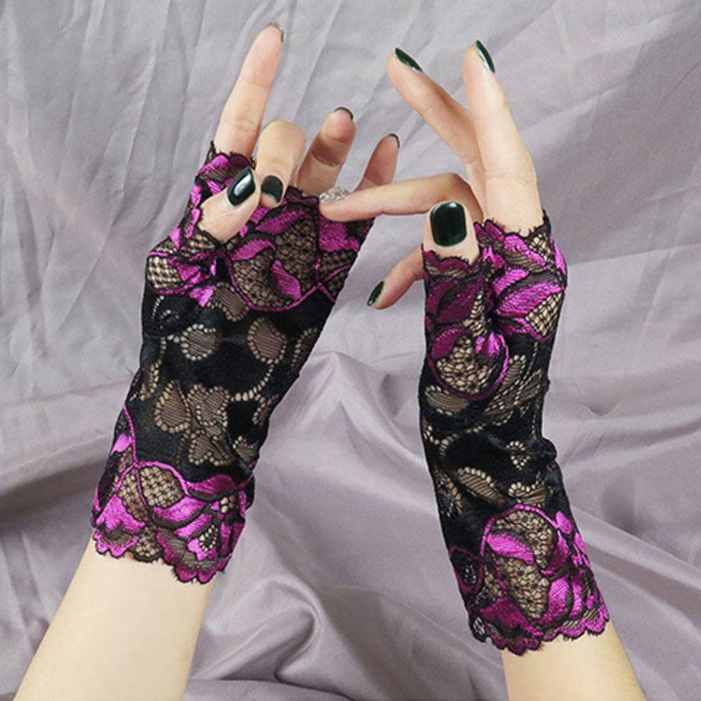 Găng Tay Lưới Hở Ngón Thời Trang Nữ Tính