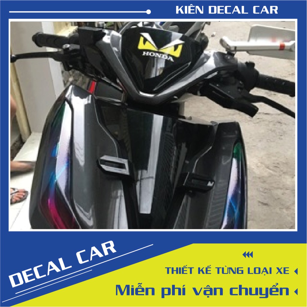 Tem mắt cú dán đầu xe vario click ex 135 exciter 150 winner wave dream