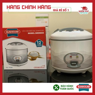 NỒI CƠM ĐIỆN 1.8L SUNHOUSE SHD8602, NỒI CƠM ĐIỆN SUNHOUSE SIÊU BỀN, BẢO HÀNH TOÀN QUỐC, LÒNG NỒI CHỐNG DÍNH WHITFORD