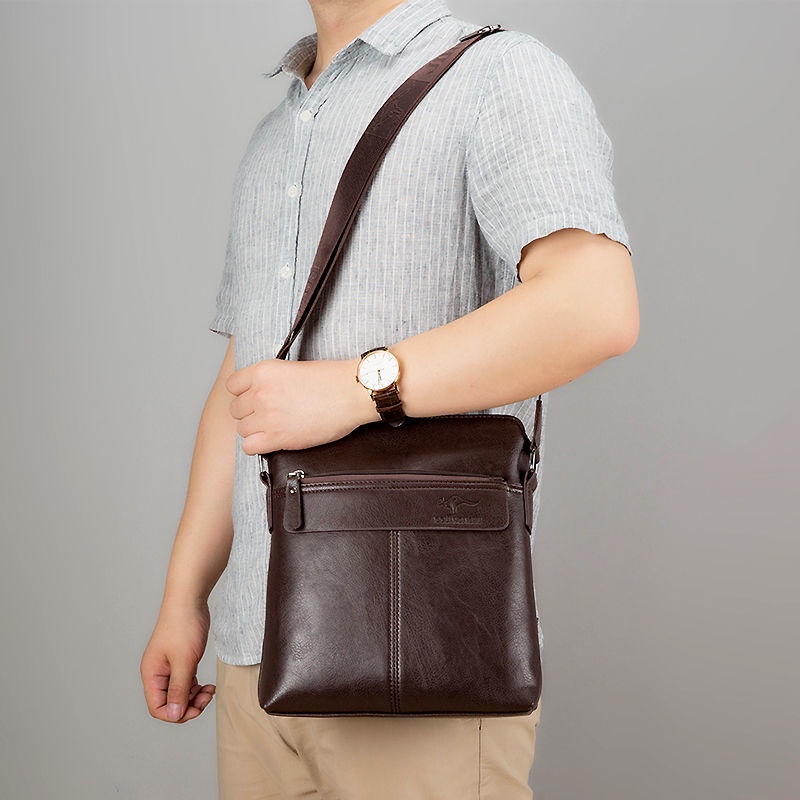 Túi da đeo vai đựng máy tính đa năng dày dặn cho nam NSGSB3 | BigBuy360 - bigbuy360.vn