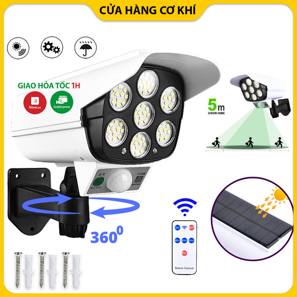 Đèn năng lượng mặt trời ngụy trang Camera chống trộm , Có điều khiển từ xa , chống nước IP68Món quà HGM4