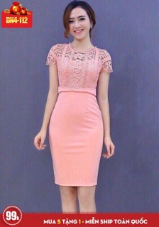 Đầm body phối ren