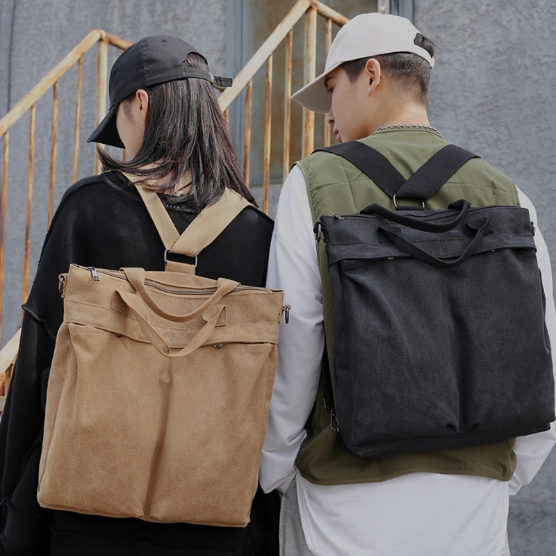 Túi vải canvas công sở mang được 3 kiểu