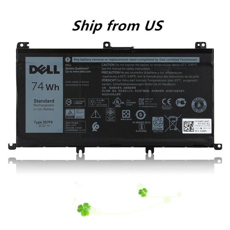 Pin  laptop Dell Inspiron 15 7557 7559 7566 7567 7759 357F9 00GFJ6 0GFJ6 74Wh BẢO HÀNH 6 THÁNG ĐỔI MỚI