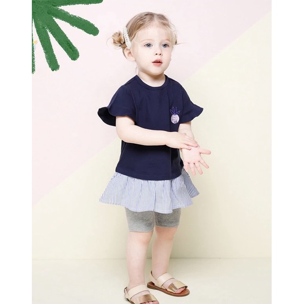 BỘ LỬNG ÁO VÁY MILKMILE LOGO HÌNH THÊU DỨA CHO BÉ 11-30KG