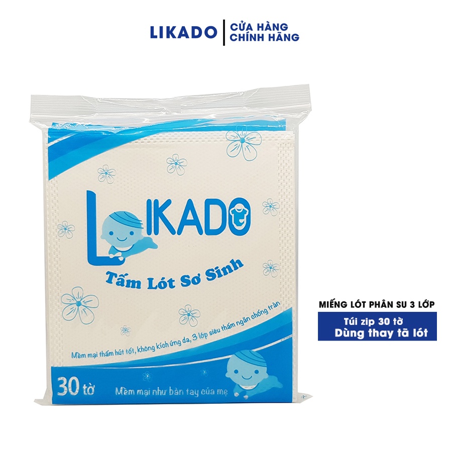 Miếng lót phân su cho bé LIKADO 3 lớp 1 túi