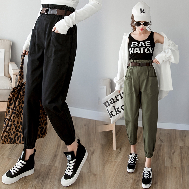 Fashion Korean high waist casual pants nine points harem pants | BigBuy360 - bigbuy360.vn