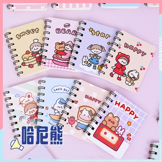 🍓Gấu Hani🍓Hoạt Hình Gấu Rollover Cuộn Sách Sinh Viên Di Động Bỏ Túi Notepad Mini Notebook A7 Sổ Tay Nhỏ