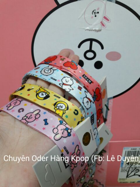 Dây đeo thẻ, ví BT21 hàng Official.