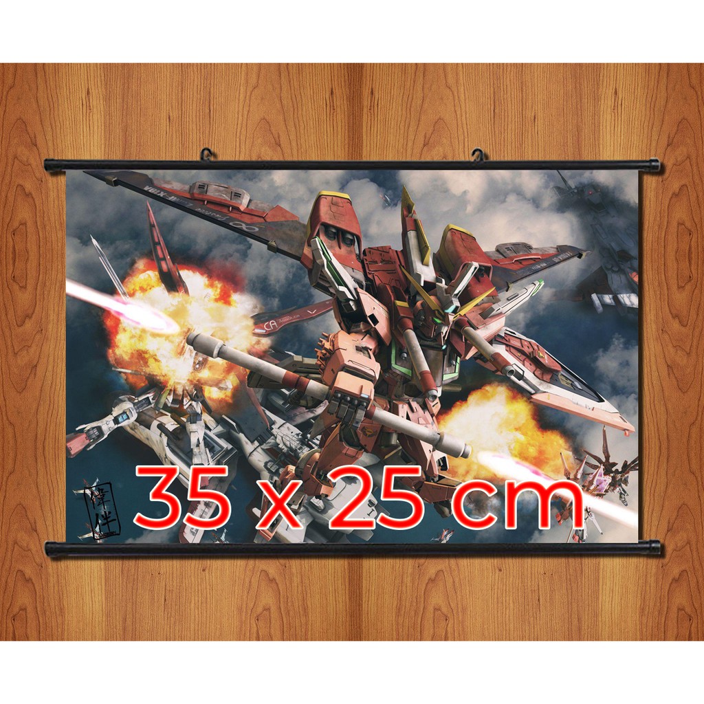 [thanh lý bán lỗ] Poster lụa, Poster vải, tranh lụa Anime 35x25cm - Gundam [AAM] [PGN33]