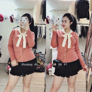 Áo len cổ nơ 5 màu dành cho nữ