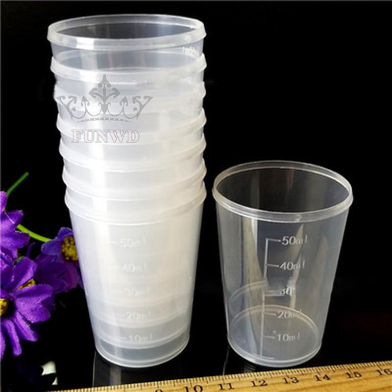 Cốc Đo Lường Bằng Nhựa Trong Suốt 57.5x33 X 43mm Tiện Dụng Cho Nhà Bếp / Phòng Thí Nghiệm