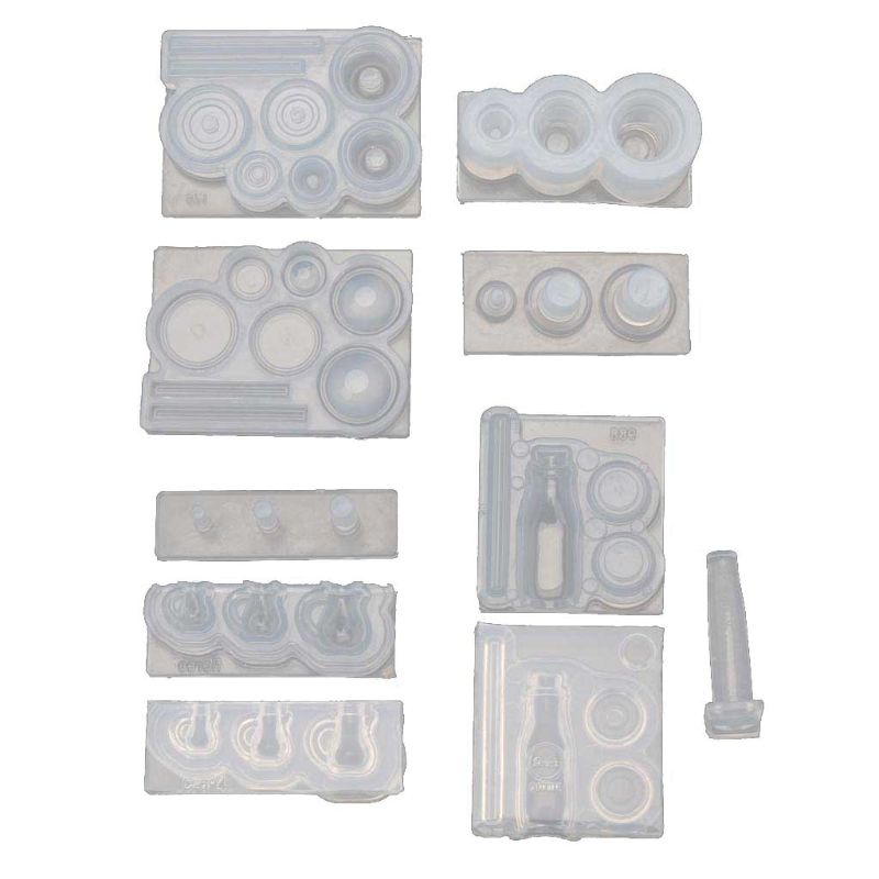 Bộ Ống Hút / Khuôn Làm Bình Sữa Mini Bằng Silicone Tiện Dụng