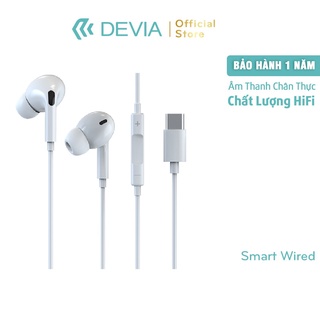 Tai Nghe Có Dây Nhét tai TYPEC DEVIA Smart Series có mic cho Samsung nghe nhạc chơi game hàng chính hãng