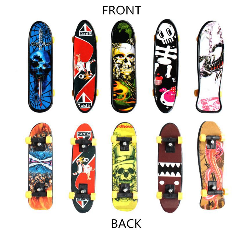 VONL Cool Skull FingerBoard Mini Skateboard Kid Toy Party Favor Gift