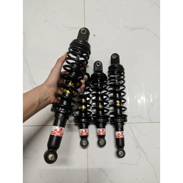 Phuộc RCB tem vàng full đen 33cm gắn Dream Wave Elegant Galaxy Future neo x Axelo Cub và các dòng xe điện