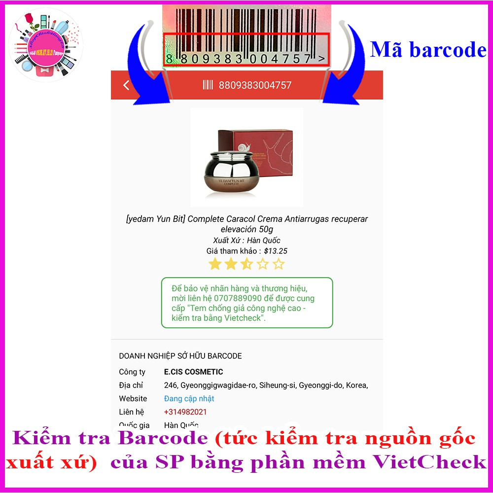 KEM DƯỠNG TÁI TẠO TRẮNG MỊN DA CAO CẤP TINH CHẤT ỐC SÊN YEDAM YUN BIT | BigBuy360 - bigbuy360.vn