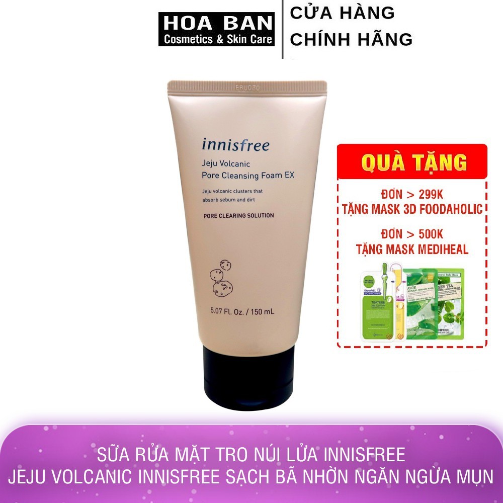 Sữa Rửa Mặt Tro Núi Lửa Innisfree Jeju Volcanic Innisfree Sạch Bã Nhờn Ngăn Ngừa Mụn