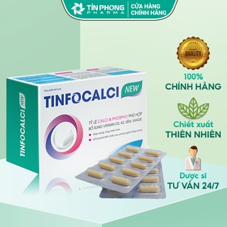 Viên Uống Bổ Sung Canxi Hữu Cơ TinfoCalci New Giúp Xương Chắc Khỏe, Phòng Ngừa Loãng Xương Hộp 30 Viên TTP012