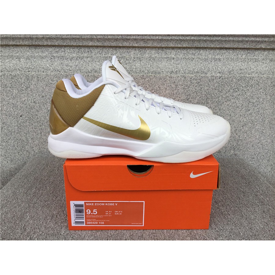 Giày Outlet Sneaker _Nike Kobe 5 ZK5 MSP: 386429-108 PHONG CÁCH ORDER + FREESHIP ➡️ gaubeostore.shop