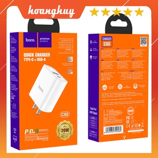 Sạc nhanh PD 20W / QC3.0 HOCO C80