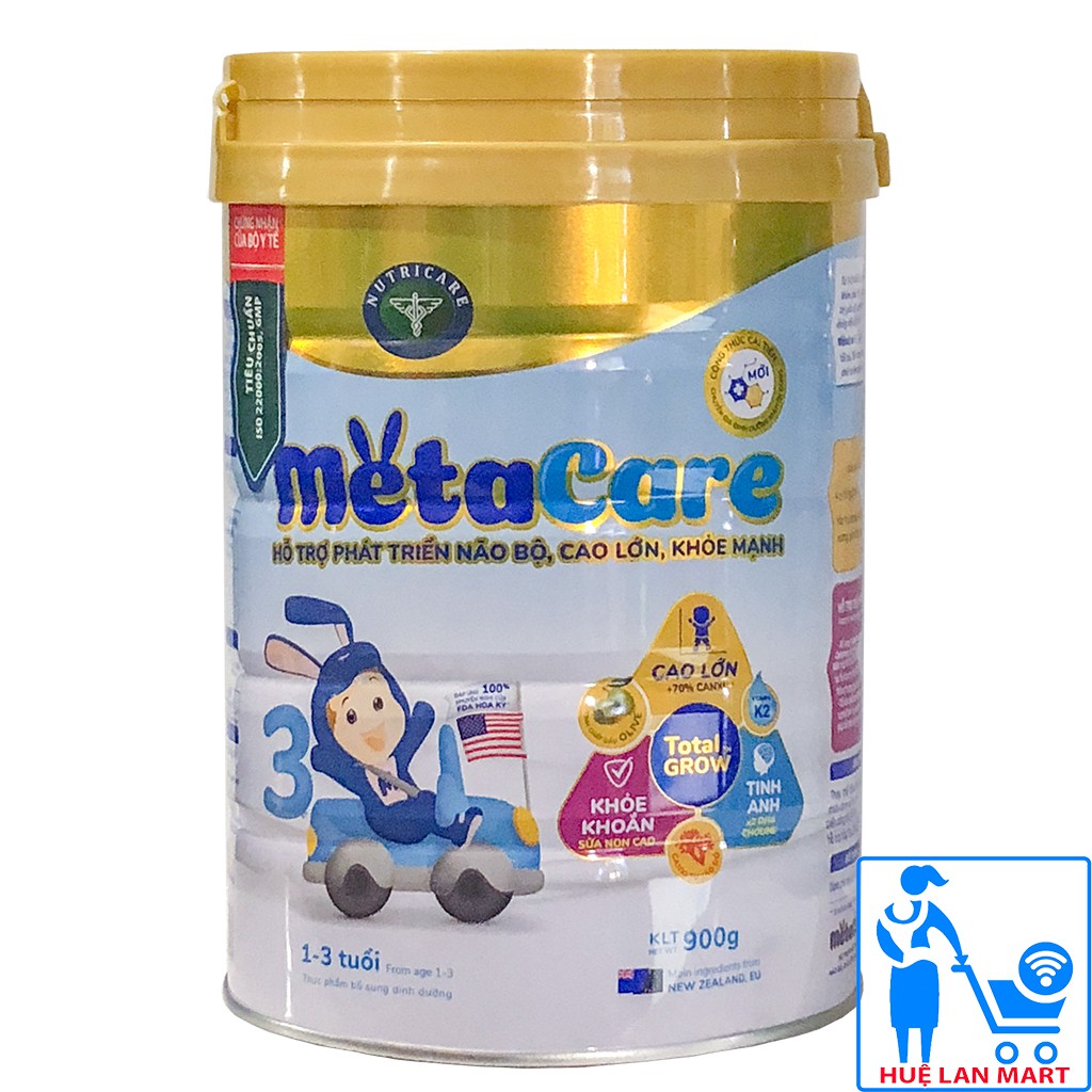 [CHÍNH HÃNG] Sữa Bột MetaCare Total GROW 3 Hộp 900g (Cho bé 1-3 tuổi)