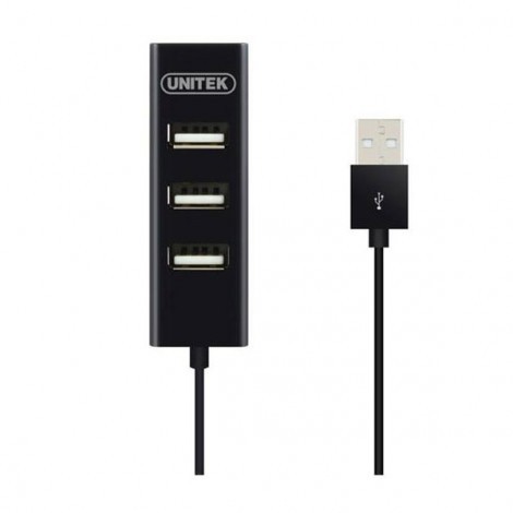 Hub USB 2.0 1 ra 4 cổng dây dài 80cm UNITEK Y-2140 hãng phân phối