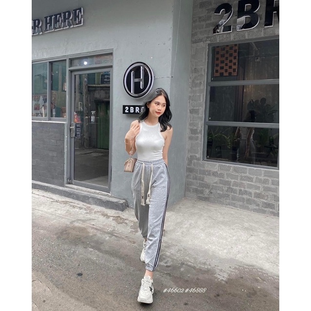 [RÁCH STORE] Quần jogger thun - 2810 - 3 sọc thắt eo X