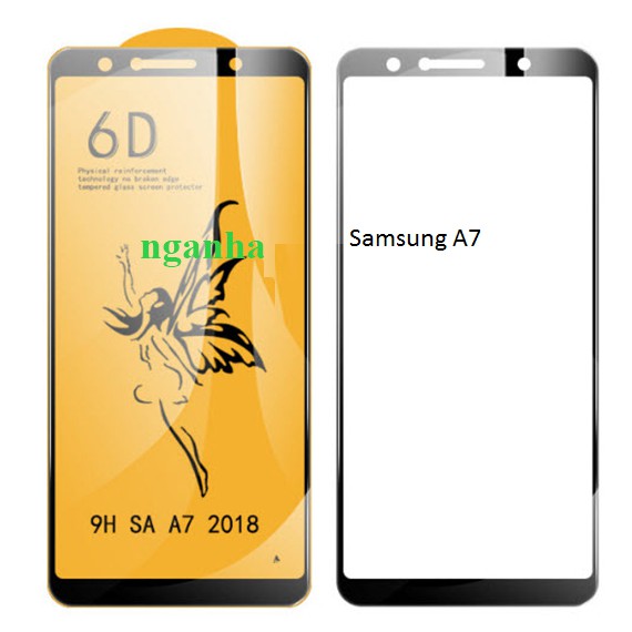 Kính Cường Lực 6D Full màn cao cấp cho Samsung A7 2018/2019