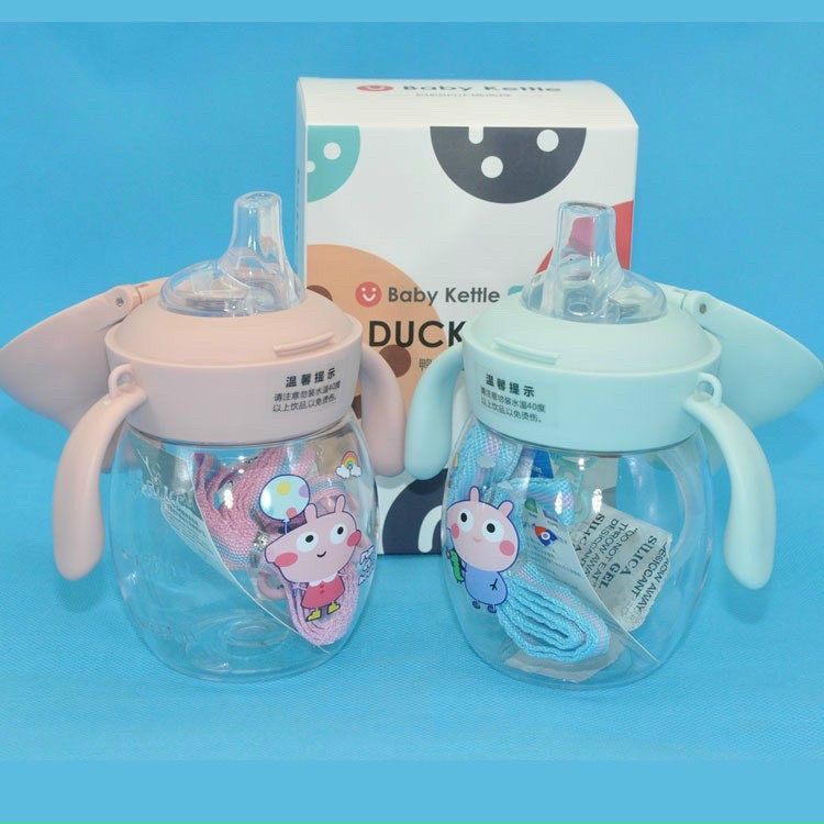 Bình Uống Nước Baby Kettle  Có Tay Cầm  và Dây Đeo Siêu Nhẹ 280ml  Tiện Dụng (SP001523 )