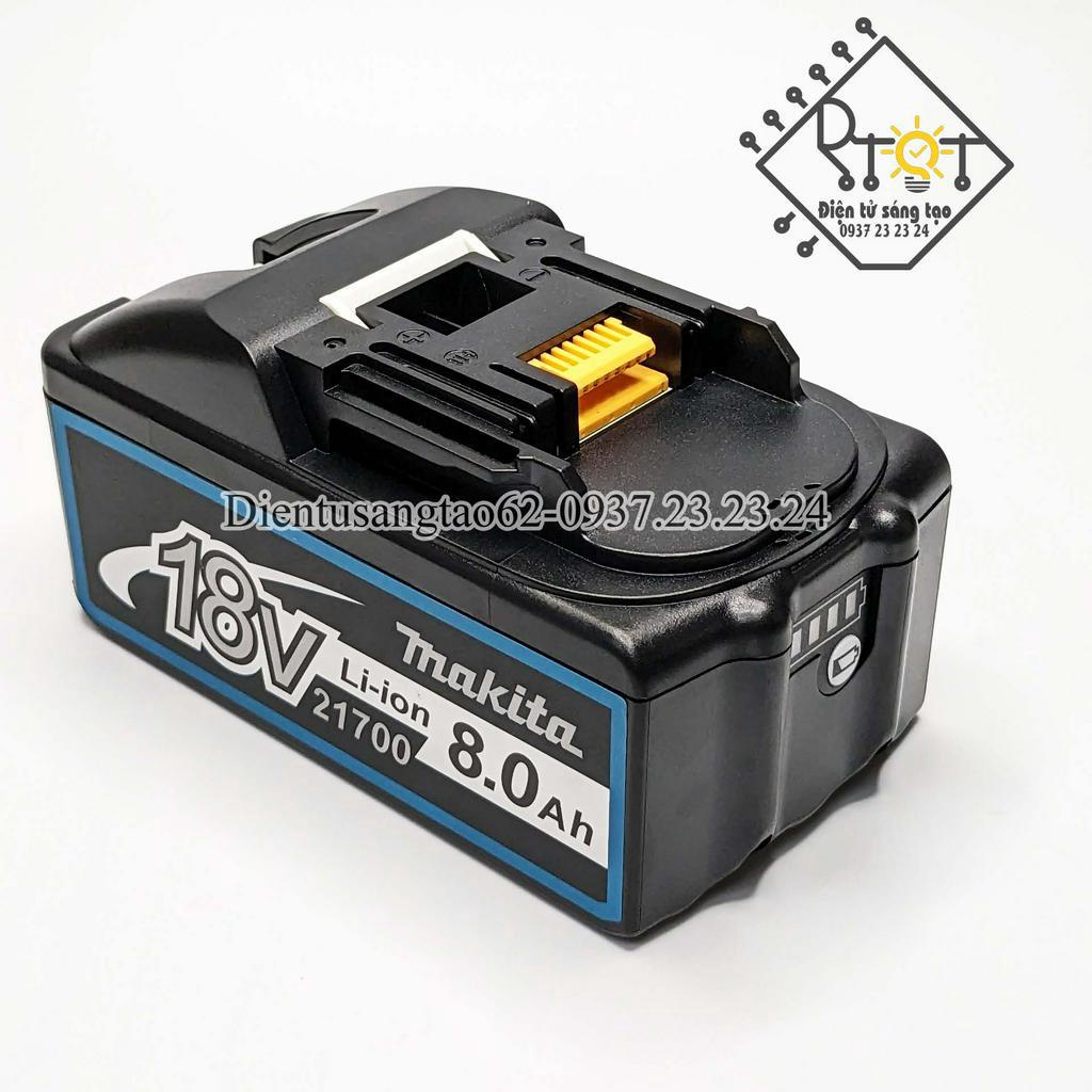 Vỏ mạch thay thế pin Makita 18V 8Ah Bầu lắp 10 cell 21700, kèm kẽm