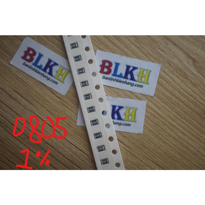 Điện Trở dán 0805 1% 27K 51K 62K 9.1K 9K1 5.6R 5R6 5K6 5.6K 1.2R 1R2 1K2 1.2K dây 100 con