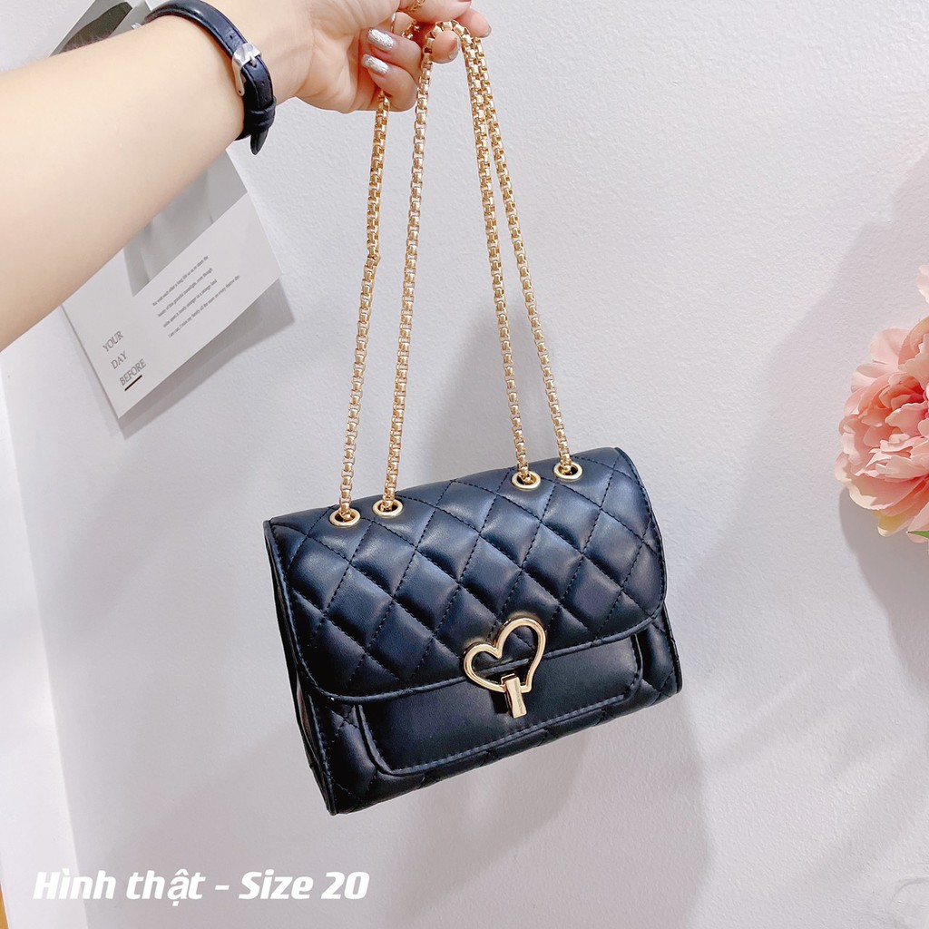 Túi đeo chéo nữ trái tim đẹp đi chơi cao cấp thời trang hàn quốc dễ thương giá rẻ HT152