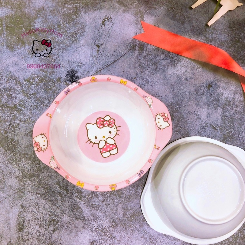 Chén ăn dặm Melamin HelloKitty Doreamon