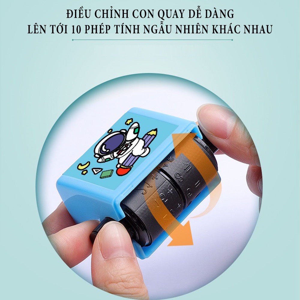 Máy in con lăn phép tính cho bé tiện lợi, con lăn phép tính tự động, con lăn phép cộng trừ