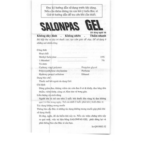 SALONPAS GEL Tuýp lớn 30g