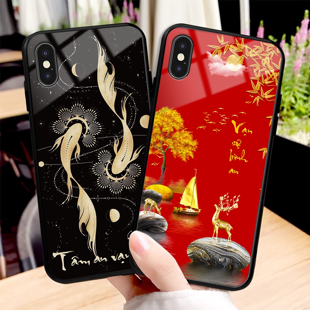 Ốp lưng KÍNH Iphone X / XS / XS MAX in hình  3D THƯ PHÁP SIÊU ĐẸP - RẺ- XINH