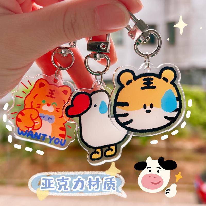 Móc Khóa Hình Gấu Bằng Acrylic Dễ Thương