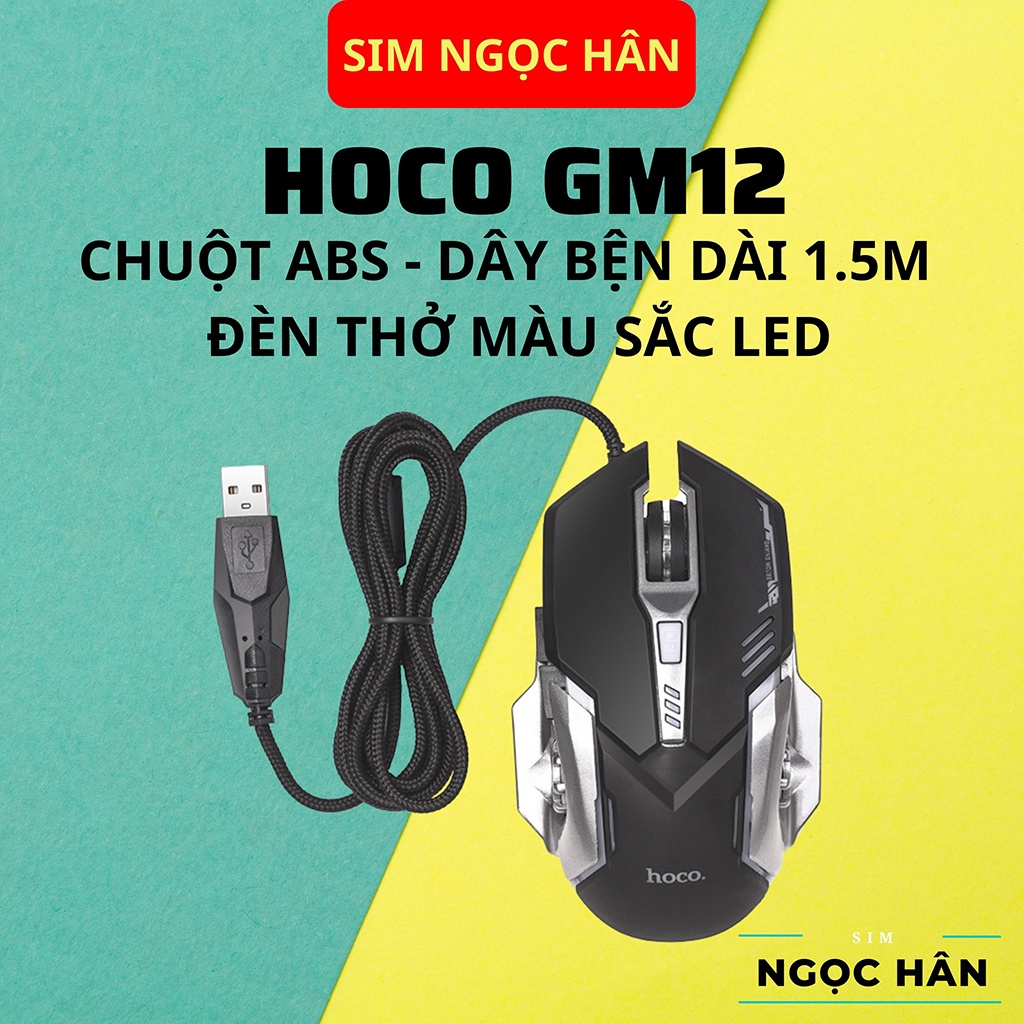 Combo Bàn Phím Và Chuột Hoco Gaming GM11/ GM12/ GM16 Chơi Game Cao Cấp + Lót Chuột LED RGB Tùy Chỉnh Đèn Cho Game Thủ