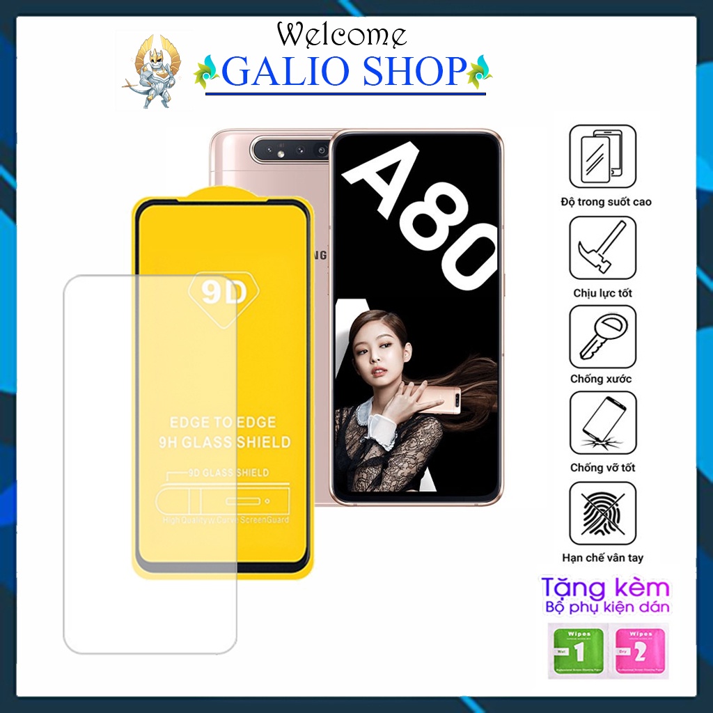 Kính cường lực Samsung A80 A90 Full màn cao cấp OG+ độ cứng 21H siêu mượt chống bám vân tay chống rơi vỡ màn hình