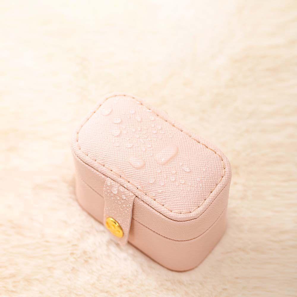 Hộp Đựng Trang Sức Mini Bằng Da PU Thời Trang Giá Đỡ