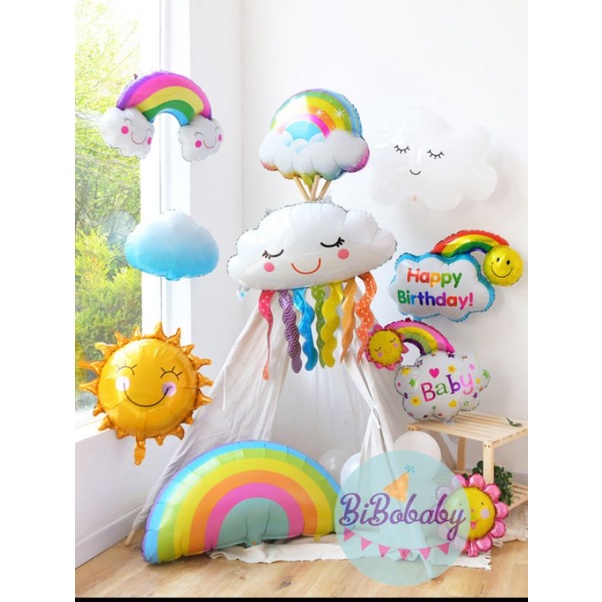 Bóng hình vầng trăng, mặt trời, mây, cầu vồng - BiBo baby