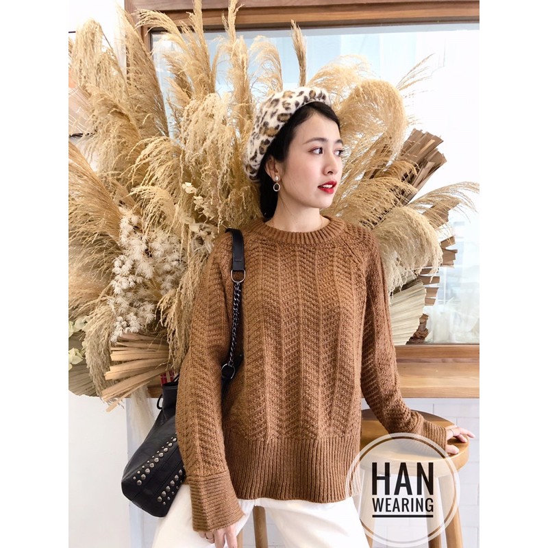 [Ảnh Thật] - Áo Len Nâu Xuất Dư HM